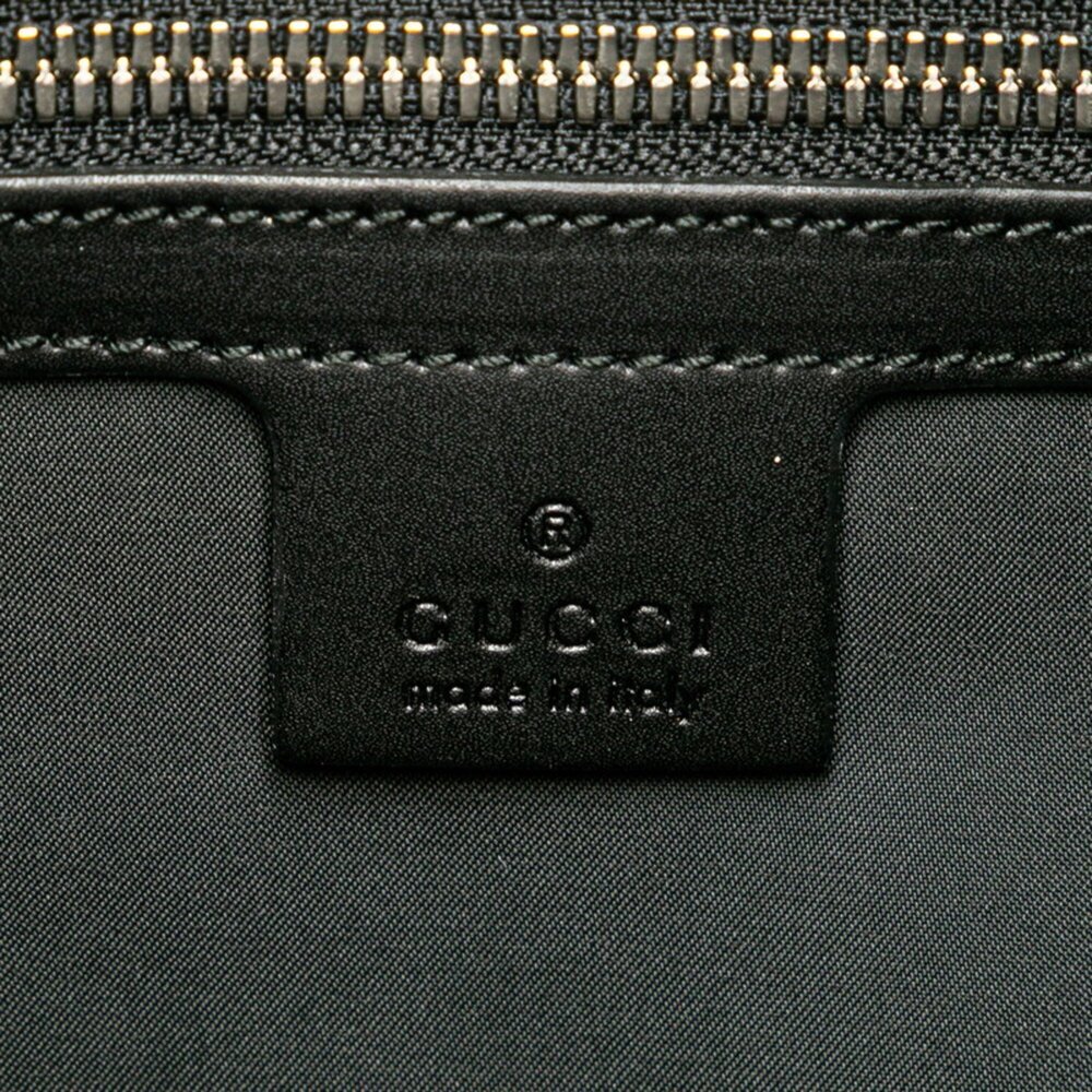 GUCCI Authentic Black Leather Backpack - Picture 8 of 9